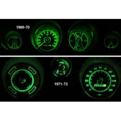 1969-73 Mustang Instrument LED Bulb Kits, Green